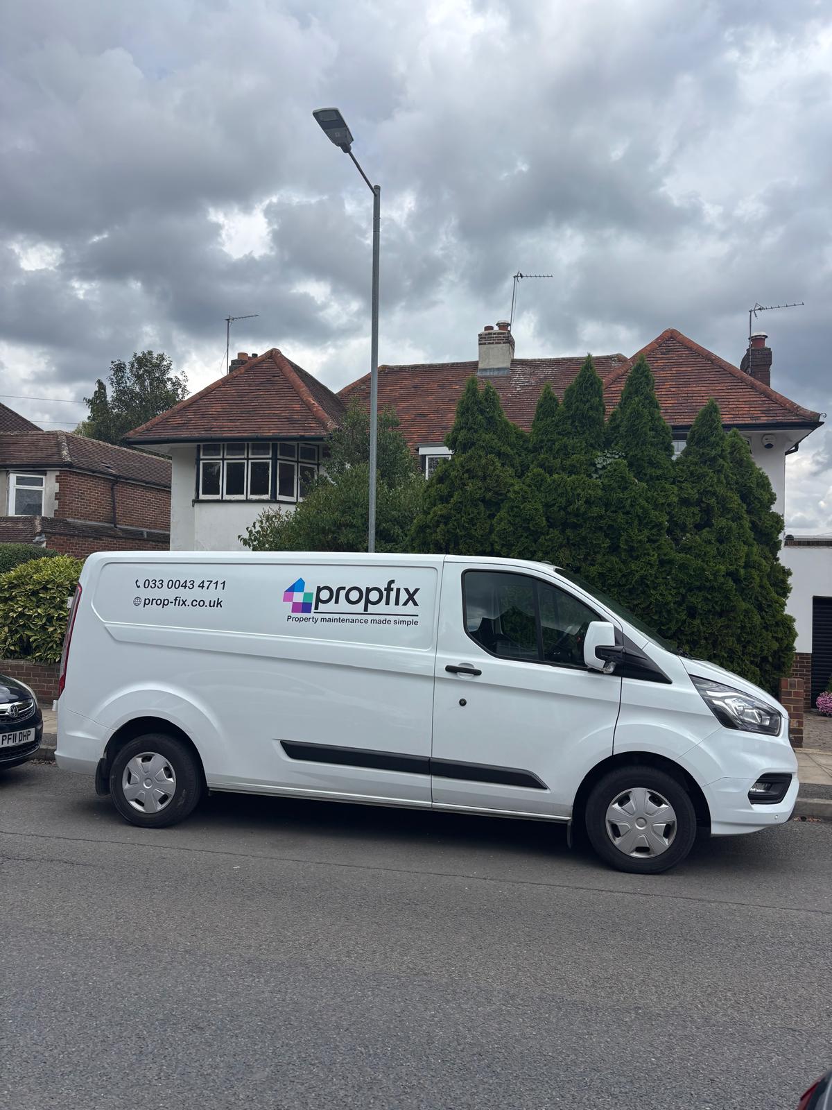 Propfix van outside a home in Ruislip